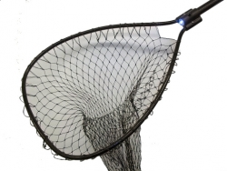Night Striker Catfish-muskie Net  Bow Size: 30 1/2" x 31 1/4" Handle Length: 48" Net Depth: 48"
