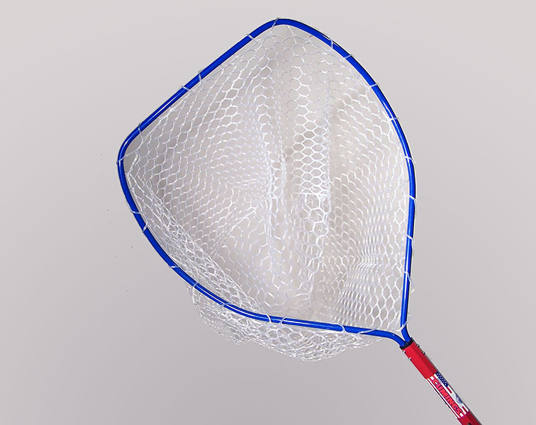 Vintage Aluminum Trout Fly Fishing Landing Net 20 1/2 Long Blue Net 