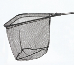 ** NOW IN RED  EZ Fold Landing Net  Bow Size: 17" x 19" Handle Length: 23"-40" Overall Length: 60" Net Depth: 15" Closed Completely: 5" x 25"