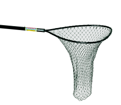 Black Octagonal Net  Bow Size: 19 1/2" x 25" Handle Length: 38"-70" Net Depth: 36"